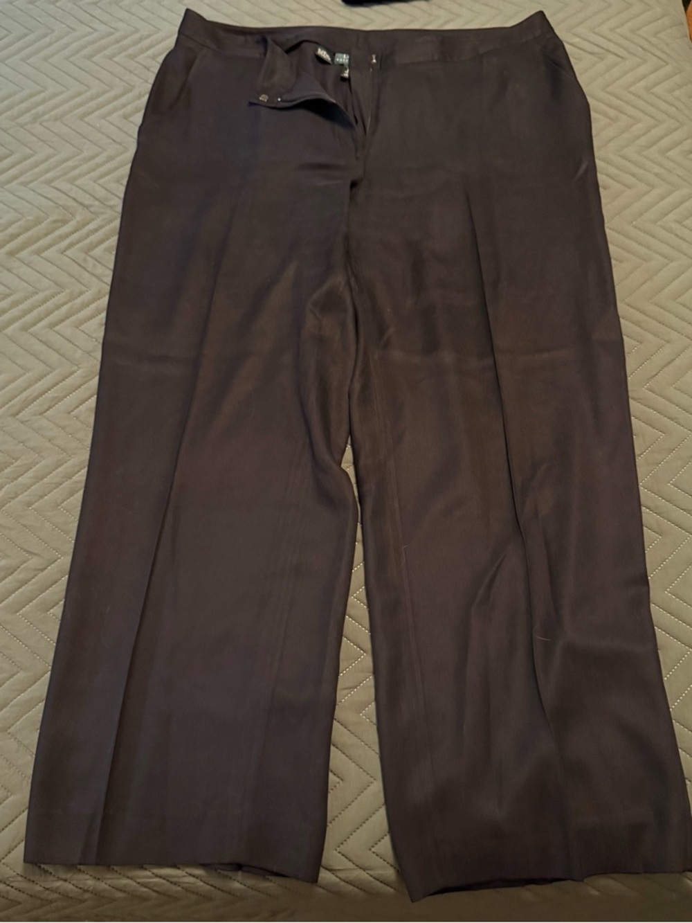 Ralph Lauren Silk Wide-Leg Trousers
